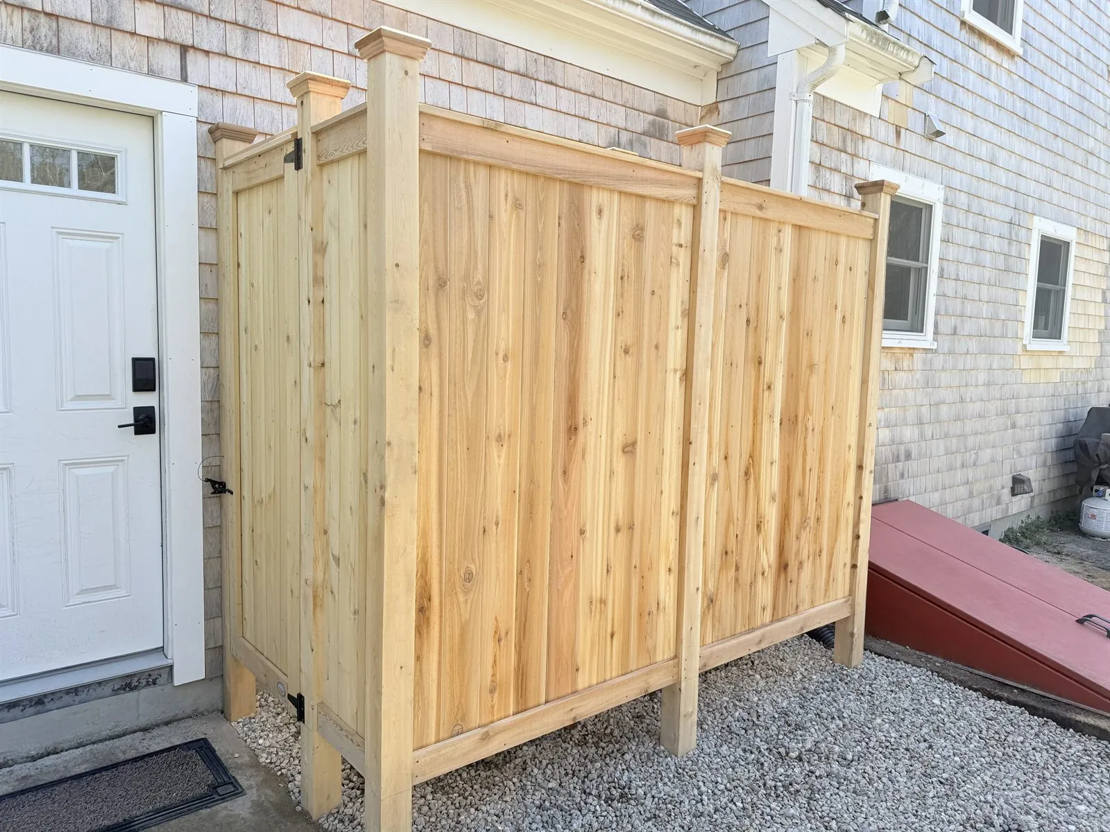 Custom cedar outdoor shower